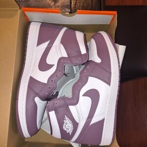 Nike Purple and White High-Top Sneakers